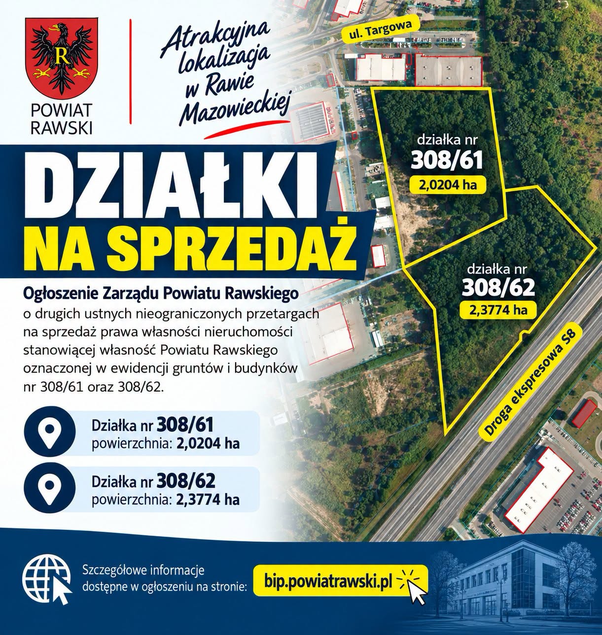 Powiat Rawski sprzedaje działki. To szansa dla osób planujących budowę i inwestorów